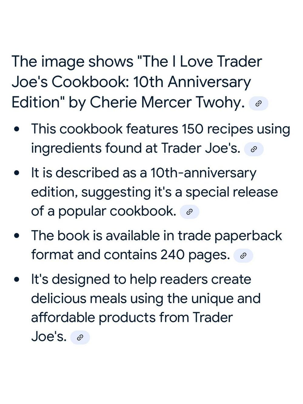 I Love Trader Joe's Cookbook - 10th Anniversary Edition. Paperback. - Picture 5 of 5